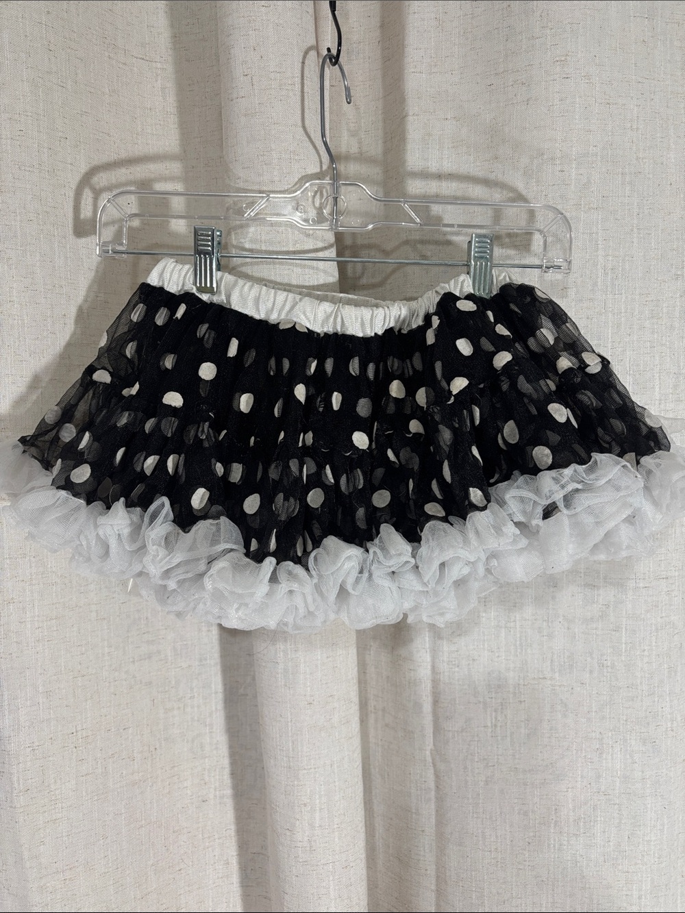 Black & White Polka Dot Ruffle Petticoat Skirt - Kids - Picture 2 of 5